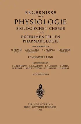 Krayer / Lehnartz / Muralt |  Ergebnisse der Physiologie Biologischen Chemie und Experimentellen Pharmakologie | Buch |  Sack Fachmedien