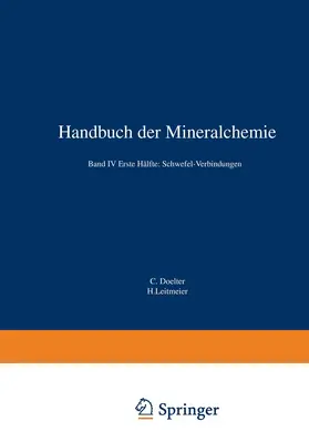 Doelter / Leitmeier |  Handbuch der Mineralchemie | Buch |  Sack Fachmedien