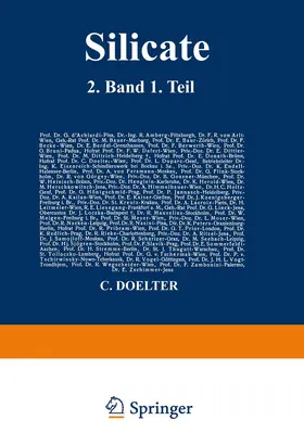 Doelter |  Silicate | Buch |  Sack Fachmedien