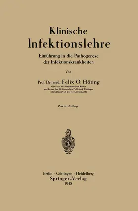 Höring | Klinische Infektionslehre | Buch | 978-3-642-49625-7 | www.sack.de