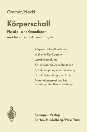 Cremer / Heckl |  Körperschall | Buch |  Sack Fachmedien