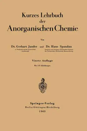 Jander / Spandau |  Kurzes Lehrbuch der Anorganischen Chemie | eBook | Sack Fachmedien