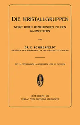 Sommerfeldt |  Die Kristallgruppen | eBook | Sack Fachmedien