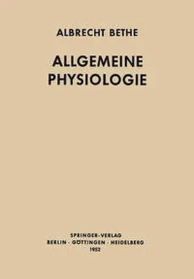 Bethe |  Allgemeine Physiologie | eBook | Sack Fachmedien