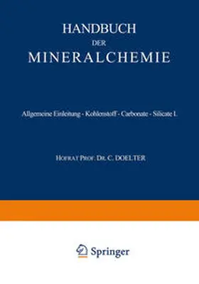 Doelter |  Allgemeine Einleitung - Kohlenstoff - Carbonate - Silicate I | eBook | Sack Fachmedien