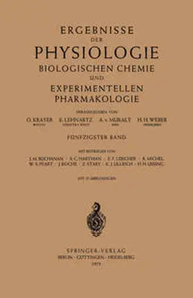 Krayer / Lehnartz / Muralt |  Ergebnisse der Physiologie Biologischen Chemie und Experimentellen Pharmakologie | eBook | Sack Fachmedien