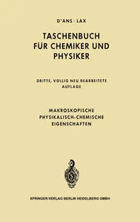 d'Ans / Lax | Makroskopische physikalisch-chemische Eigenschaften | E-Book | sack.de