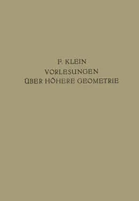 Klein / Blaschke / Courant | Vorlesungen Über Höhere Geometrie | E-Book | sack.de