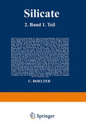 Doelter |  Silicate | eBook | Sack Fachmedien