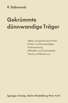 Dabrowski |  Gekrümmte dünnwandige Träger | Buch |  Sack Fachmedien