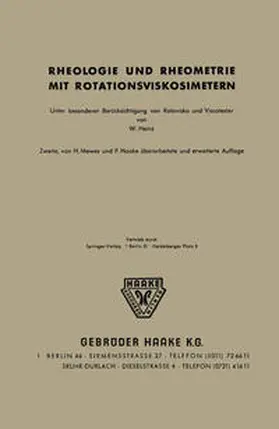  Rheologie und Rheometrie mit Rotationsviskosimetern | eBook | Sack Fachmedien