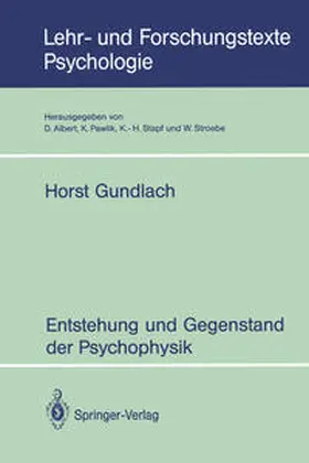 Gundlach | Entstehung und Gegenstand der Psychophysik | E-Book | www.sack.de