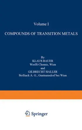 Bauer / Haller / Dub |  Compounds of Transition Metals | eBook | Sack Fachmedien