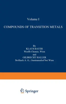Bauer / Dub / Haller |  Compounds of Transition Metals | Buch |  Sack Fachmedien