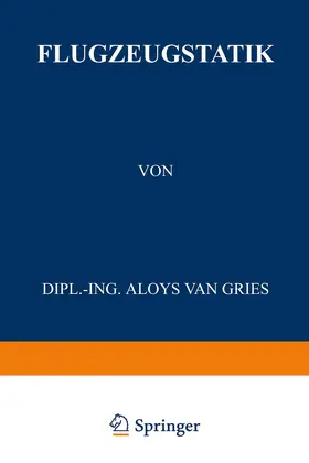 Gries | Flugzeugstatik | Buch | 978-3-642-50345-0 | www.sack.de