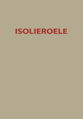Alber / Hoesch / Anderson | Isolieroele | Buch | 978-3-642-50396-2 | sack.de