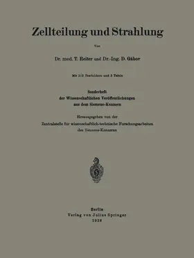Reiter / Gábor |  Zellteilung und Strahlung | Buch |  Sack Fachmedien