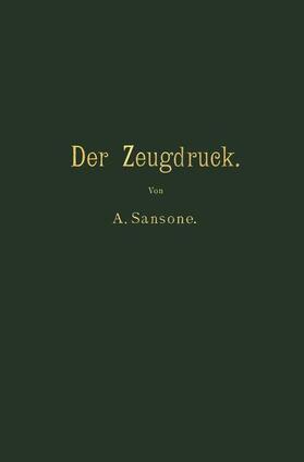 Pick / Sansone | Der Zeugdruck | Buch | sack.de