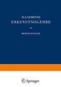 Schlick |  Allgemeine Erkenntnislehre | Buch |  Sack Fachmedien
