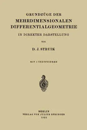 Struik |  Grundzüge der Mehrdimensionalen Differentialgeometrie | eBook | Sack Fachmedien