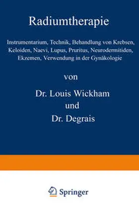 Wickham / Degrais / Fournier |  Radiumtherapie | eBook | Sack Fachmedien