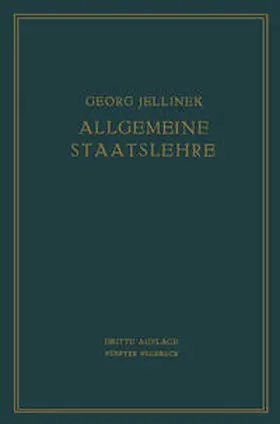 Jellinek |  Allgemeine Staatslehre | eBook | Sack Fachmedien
