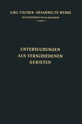 Fischer / Bergmann |  Untersuchungen aus Verschiedenen Gebieten | Buch |  Sack Fachmedien