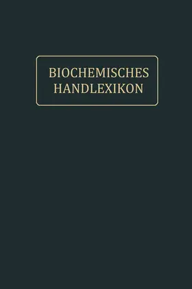 Fodor / Fuchs / Hirsch |  Biochemisches Handlexikon | Buch |  Sack Fachmedien
