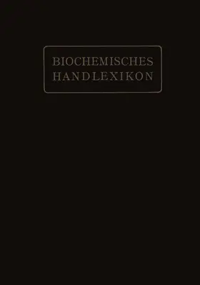 Altenburg / Einbeck / Bang |  Biochemisches Handlexikon | Buch |  Sack Fachmedien