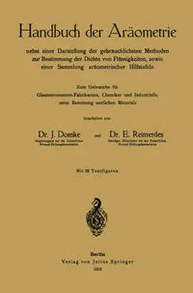 Domke / Reimerdes |  Handbuch der Aräometrie | eBook | Sack Fachmedien