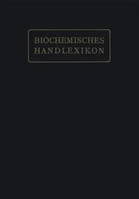 Altenburg / Bang / Einbeck | Biochemisches Handlexikon | E-Book | sack.de