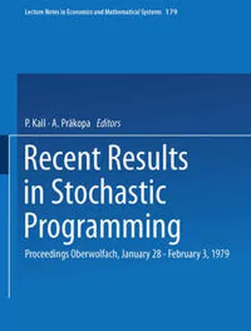 Kall / Pr;&AAe;kopa |  Recent Results in Stochastic Programming | eBook | Sack Fachmedien