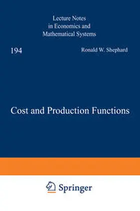 Shephard |  Cost and Production Functions | eBook | Sack Fachmedien