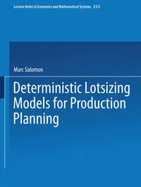 Salomon |  Deterministic Lotsizing Models for Production Planning | eBook | Sack Fachmedien