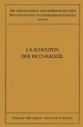 Schouten / Courant |  Der Ricci-Kalkül | eBook | Sack Fachmedien