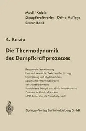 Musil / Knizia | Die Thermodynamik des Dampfkraftprozesses | E-Book | www.sack.de