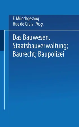Münchgesang / Grais |  Das Bauwesen | Buch |  Sack Fachmedien