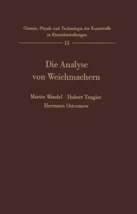 Wandel / Tengler / Ostromow |  Die Analyse von Weichmachern | Buch |  Sack Fachmedien