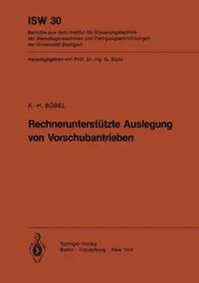 Böbel |  Rechnerunterstützte Auslegung von Vorschubantrieben | eBook | Sack Fachmedien