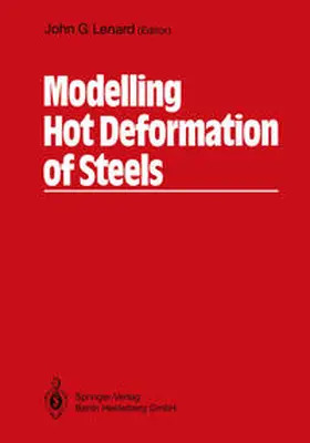 Lenard | Modelling Hot Deformation of Steels | E-Book | www.sack.de