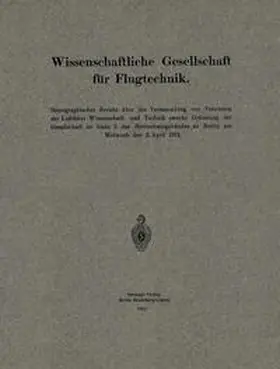 Schade |  Wissenschaftliche Gesellschaft für Flugtechnik | eBook | Sack Fachmedien