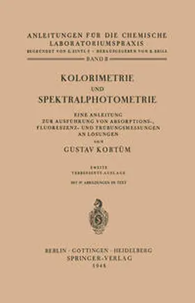 Kortüm |  Kolorimetrie und Spektralphotometrie | eBook | Sack Fachmedien