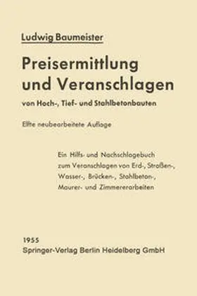 Baumeister |  Preisermittlung und Veranschlagen von Hoch-, Tief- und Stahlbetonbauten | eBook | Sack Fachmedien