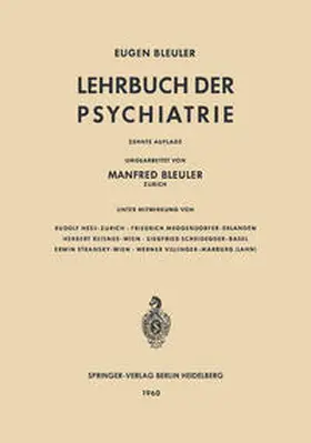 Bleuler |  Lehrbuch der Psychiatrie | eBook | Sack Fachmedien