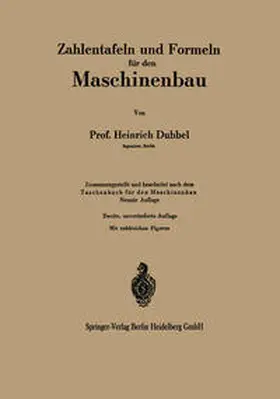 Dubbel |  Zahlentafeln und Formeln für den Maschinenbau | eBook | Sack Fachmedien