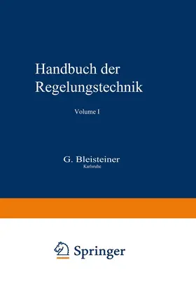 Bleisteiner / Mangoldt |  Handbuch der Regelungstechnik | Buch |  Sack Fachmedien