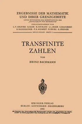 Bachmann |  Transfinite Zahlen | eBook | Sack Fachmedien