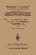 Hahn |  Theorie und Anwendung der direkten Methode von Ljapunov | Buch |  Sack Fachmedien