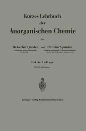 Jander / Spandau |  Kurzes Lehrbuch der Anorganischen Chemie | eBook | Sack Fachmedien