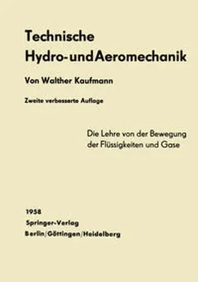 Kaufmann |  Technische Hydro- und Aeromechanik | eBook | Sack Fachmedien